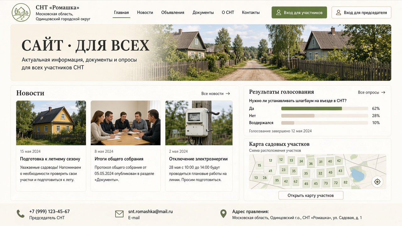 Публичный сайт объединения